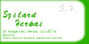 szilard herpai business card